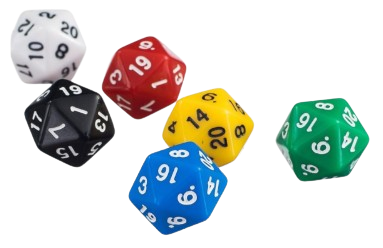 dados_pentagonales_del1al20 Dados pentagonales del 1 al 20 - 6 unidades