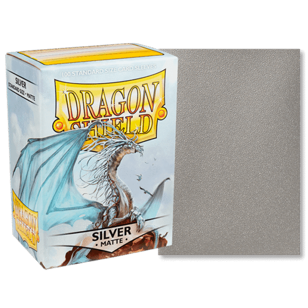 producto-ds-matte-silver Dragon Shield Sleeves – Matte: Silver 100CT