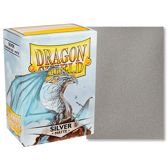 Dragon Shield Sleeves – Matte: Silver 100CT: imagen 1